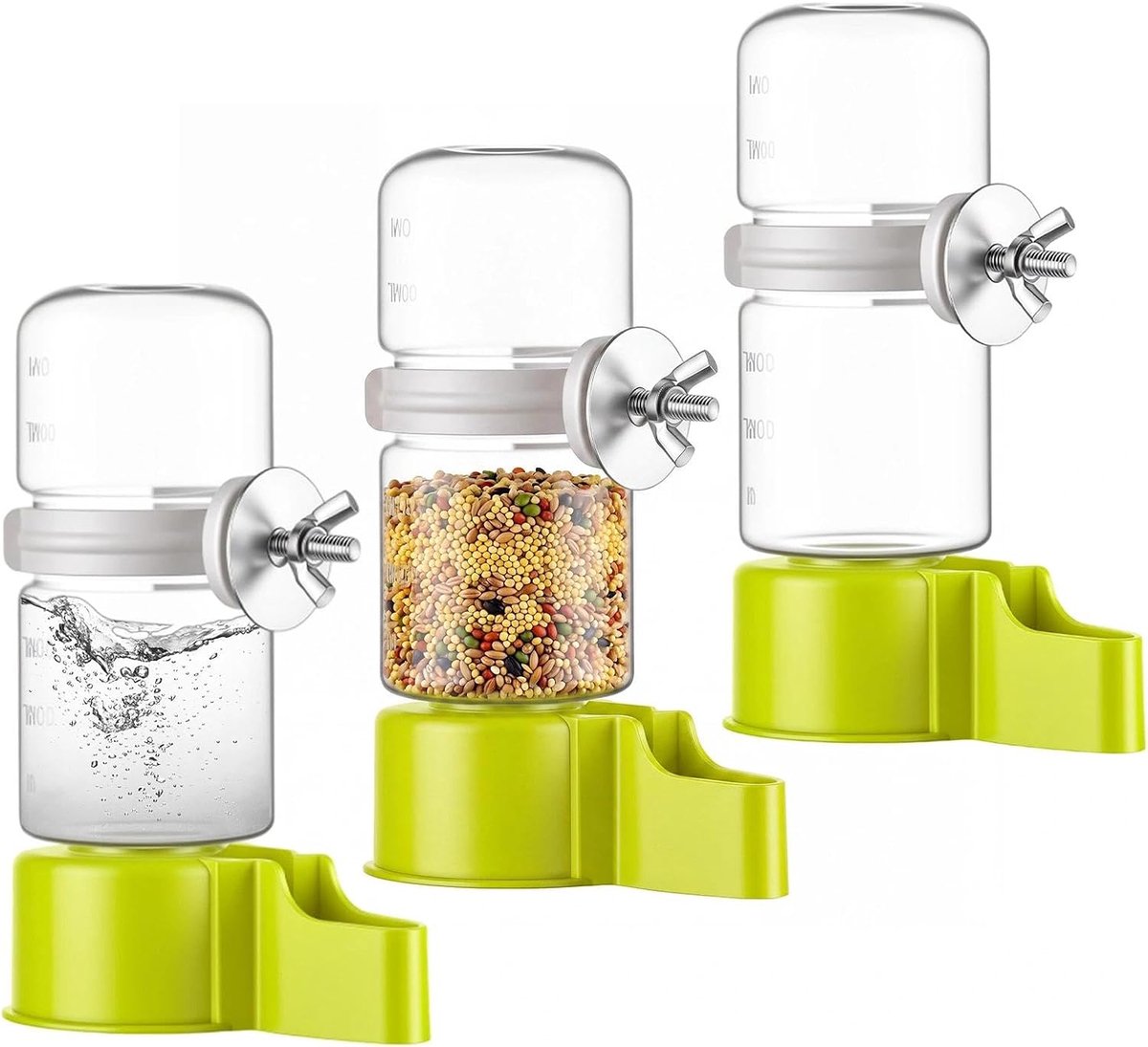 3 stuks automatische vogelwaterdispenser, 140 ml, automatische vogelbad
