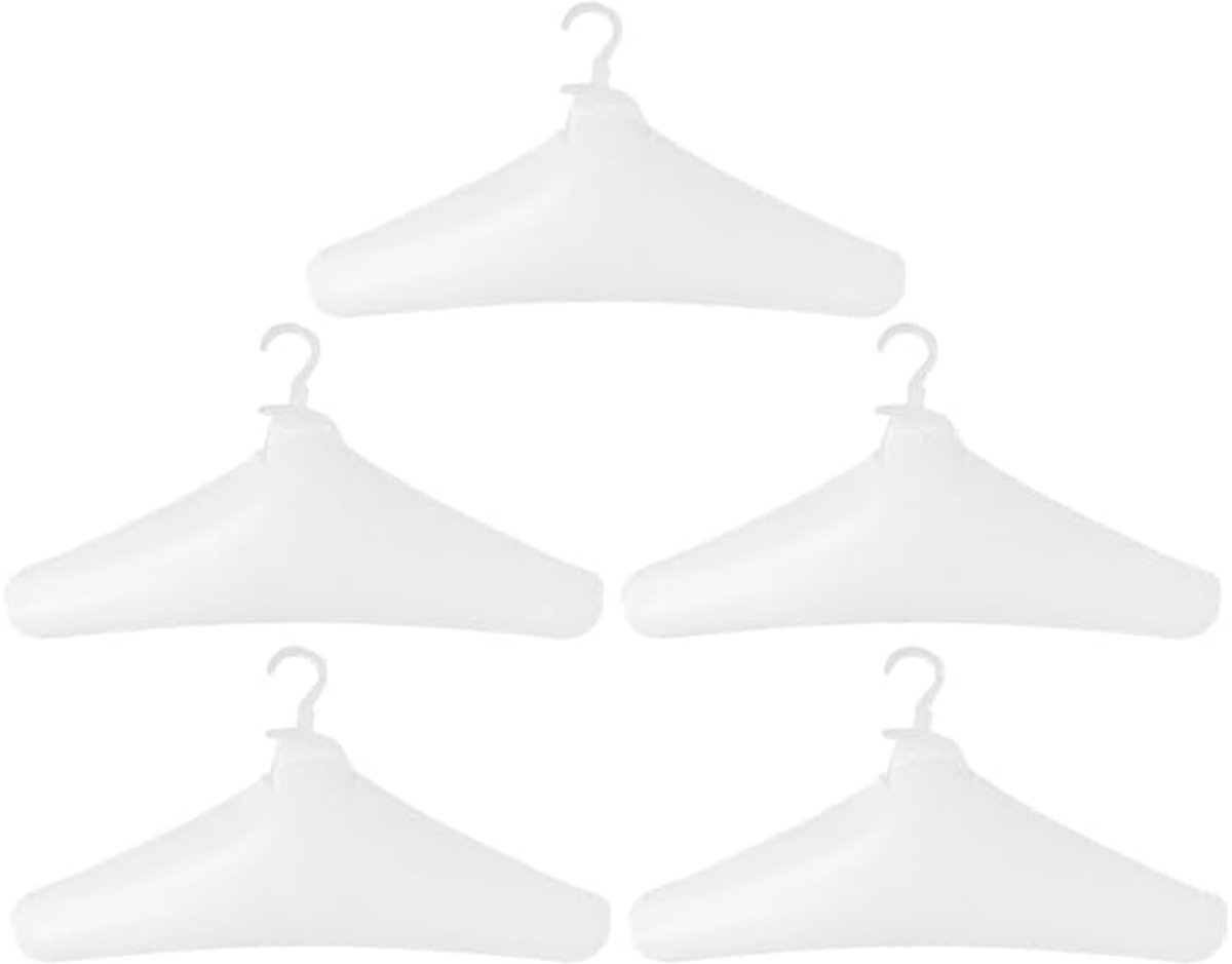 Opblaasbare pvc-reiskleerhangers, 5 stuks, opvouwbaar, ruimtebesparend, voor koffer en thuis