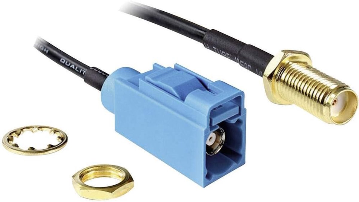 HF SMA bus voor inbouw > FAKRA Z bus 200 mm, 88583, zwart