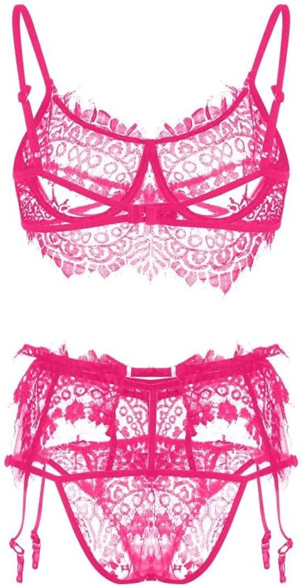 Lingerie Dameslingerie sexy lingerie kanten pyjama g-string kousenband lingerie set