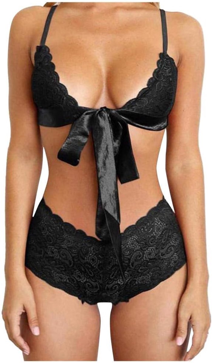 Dames Kanten Ondergoed Set Lingerie Panties-C_XXL