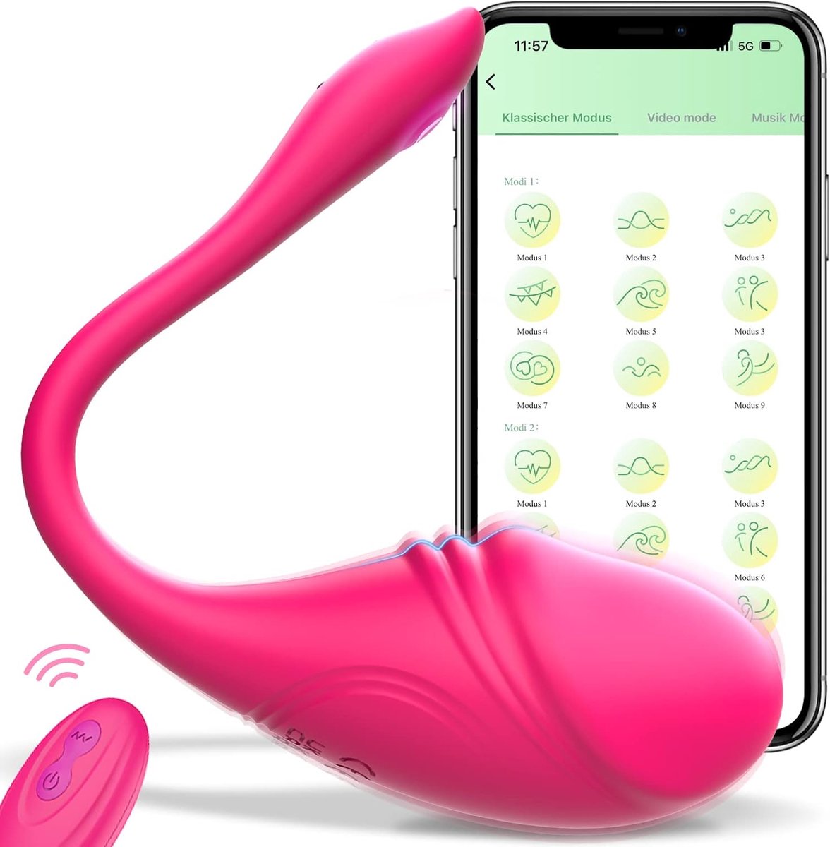 Vibrator Seksspeeltjes voor Vrouwen Love Egg Vibrators,Seksspeeltjes4vrouwen G-Spot Vibrator met 10 vibrerende en APP Afstandsbediening,Volwassen Anale Clitoris Stimulator voor Vrouwen