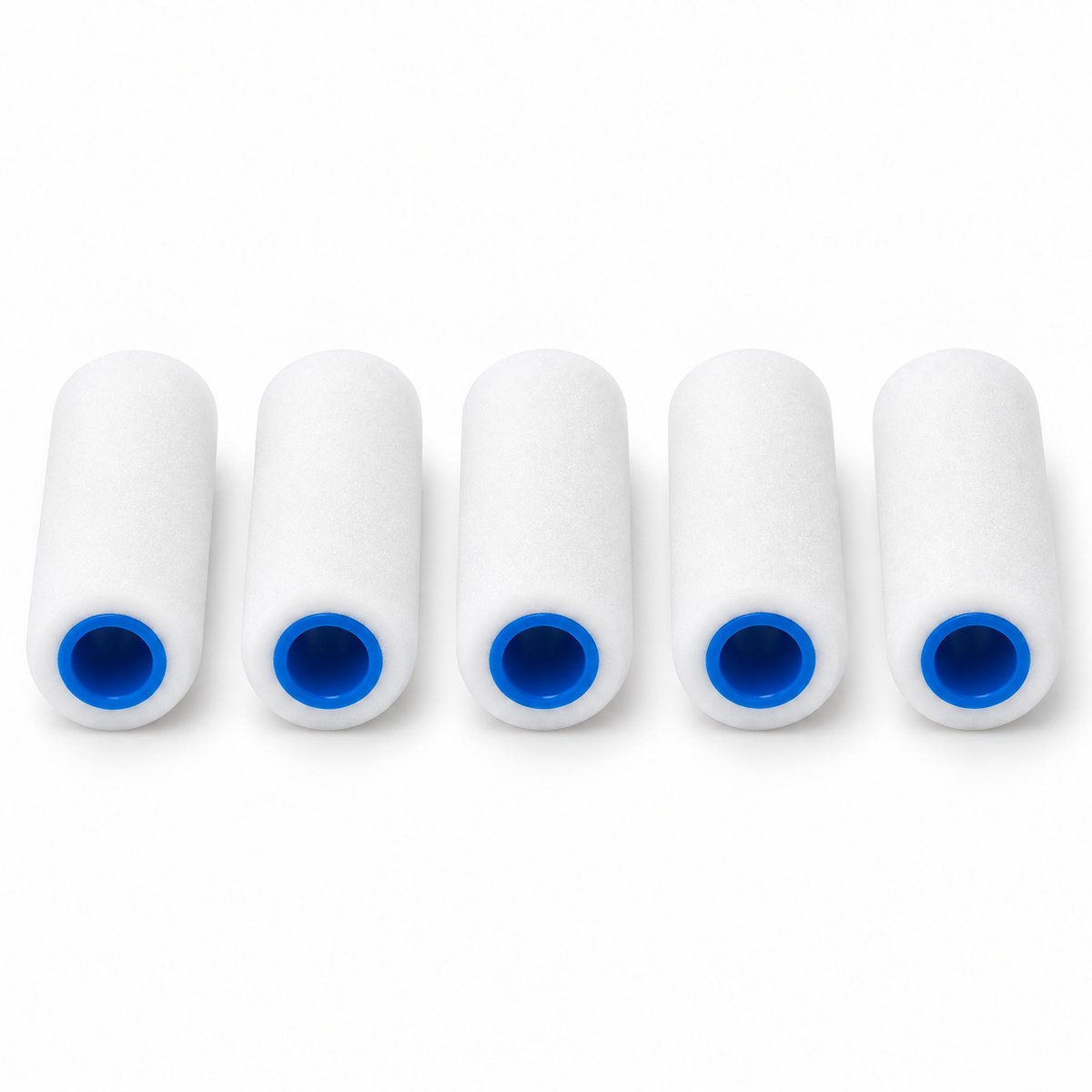 Foam Lakrollers 10,5 cm - 5-delige Set - Voor Watergedragen Verf - Wit
