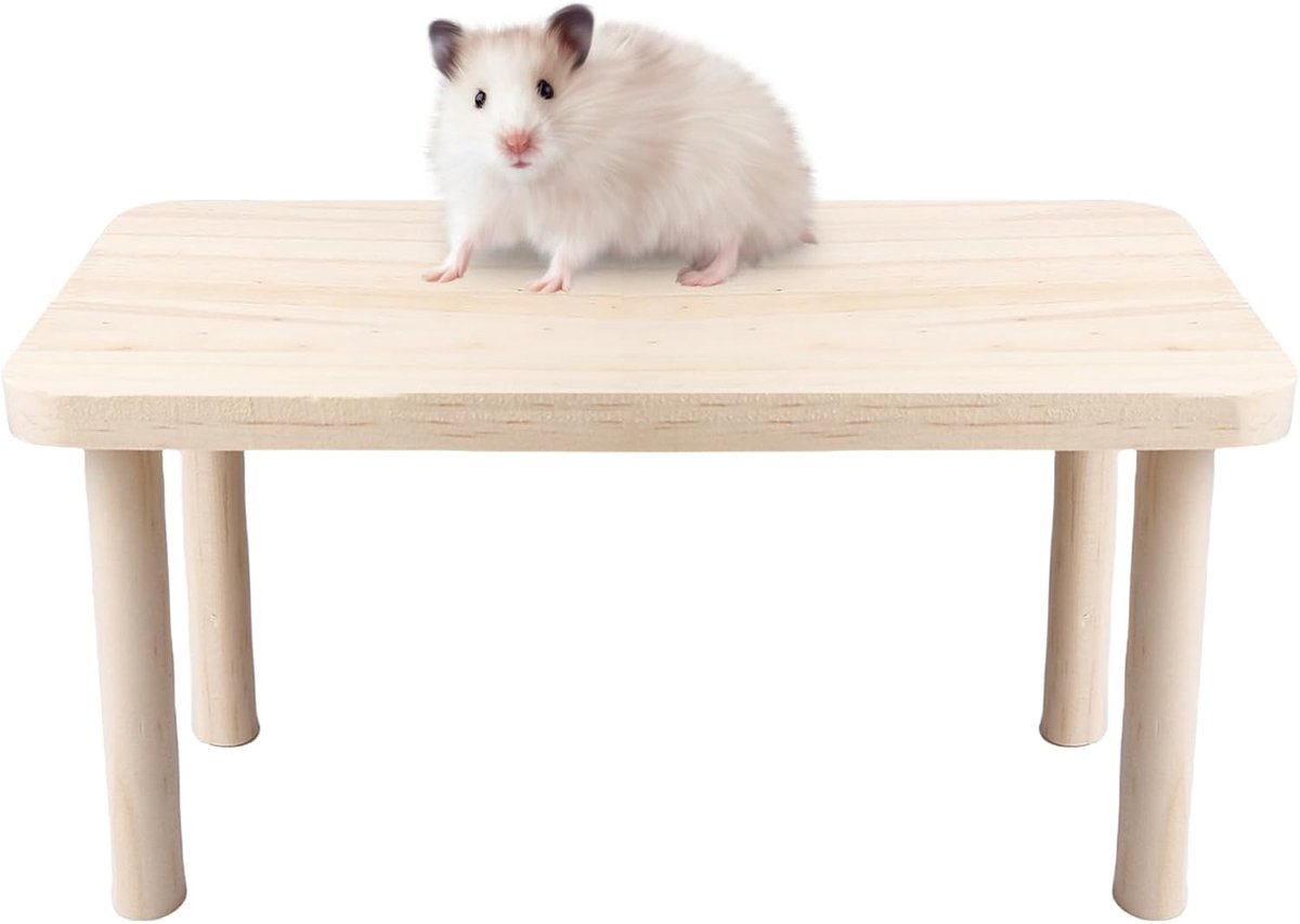Hamsterplatform: houten platform voor hamsters, hamsterkooi en speelplatform voor dwerghamsters