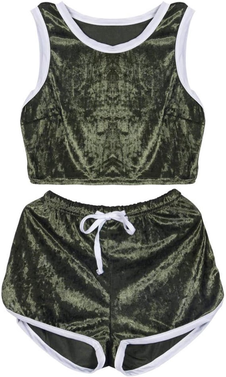 Babydolls, nachtjaponnen & negligés Vrouwen Sexy Nachtkleding Mouwloze Ronde Hals Sexy Shorts Nachtkleding Pyjama Set