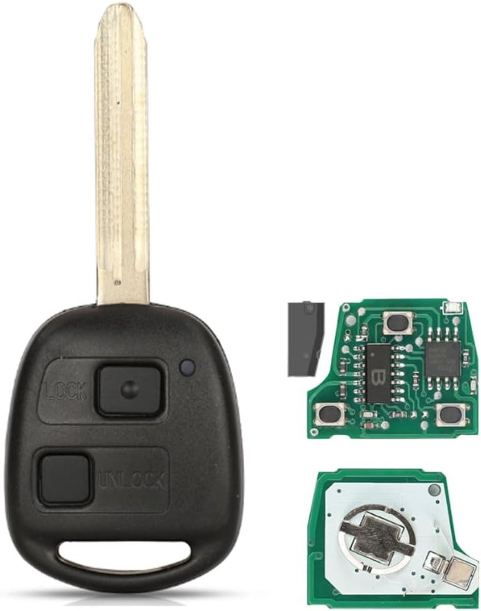 Afstandsbediening FOB 2 toetsen 433MHz voor Toyota Prado Avensis Tarago RAV4
