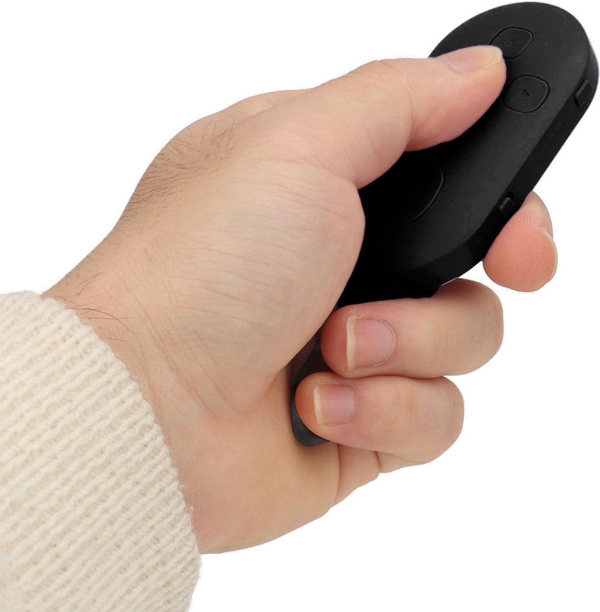 Afstandsbediening voor Smartphonetablets, Bluetooth App Page Turner voor voor, Oplaadbare Camera Video-opname Remote Clicker (BLACK)