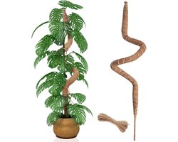 120 cm Mosstok, Buigbare Mosstok voor Monstera Planten, Lange Klimplantensteun voor Binnen, Grote Ondersteuning, Tuintrellis Stokken voor Planten