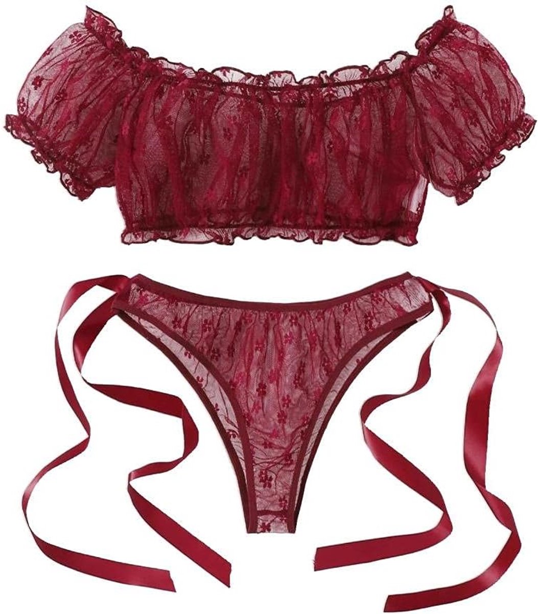 Lingeriesets dames Dames Lingerie Set Lingerie Vrouw Beha String Lingerie Sexy Transparante Kanten Jurken