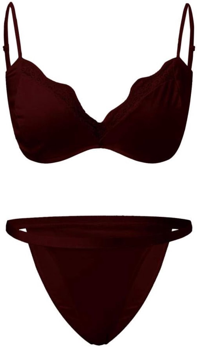 Lingerie voor Kanten Kimono Nachthemd Ondergoed Sexy Lingerie Nachtkleding Kant met String Nachtkleding JurkVrouwen Lingerie Set Effen Kleur Kant Dames Ondergoed Draadloos Beha Slips Sexy Lingerie