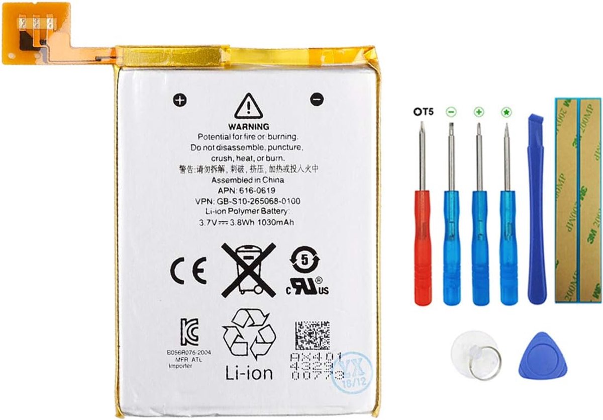 616-0619 Compatibel met iPod Touch 5 Gen. A1421, iPod Touch 5 Gen. A1509, 616-0621 LIS1495APPCC MP3 MP4 PMP with Tools