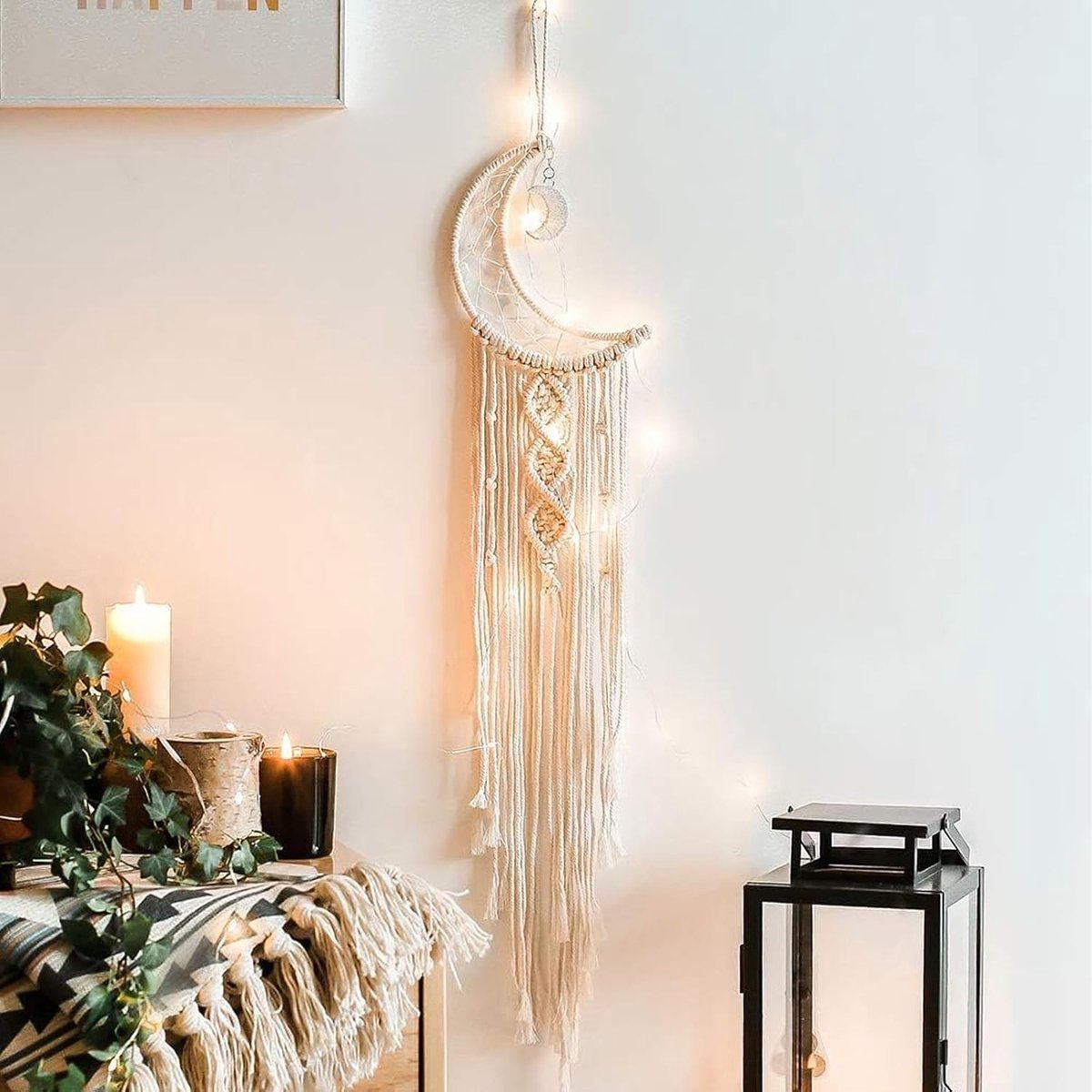 Droomvanger voor binnen, dromenvanger om op te hangen, macramé wandtapijt, boho-chic, accessoires, kamerdecoratie, macramé-decoratie, hangend voor Eid Mubarak Ramadan