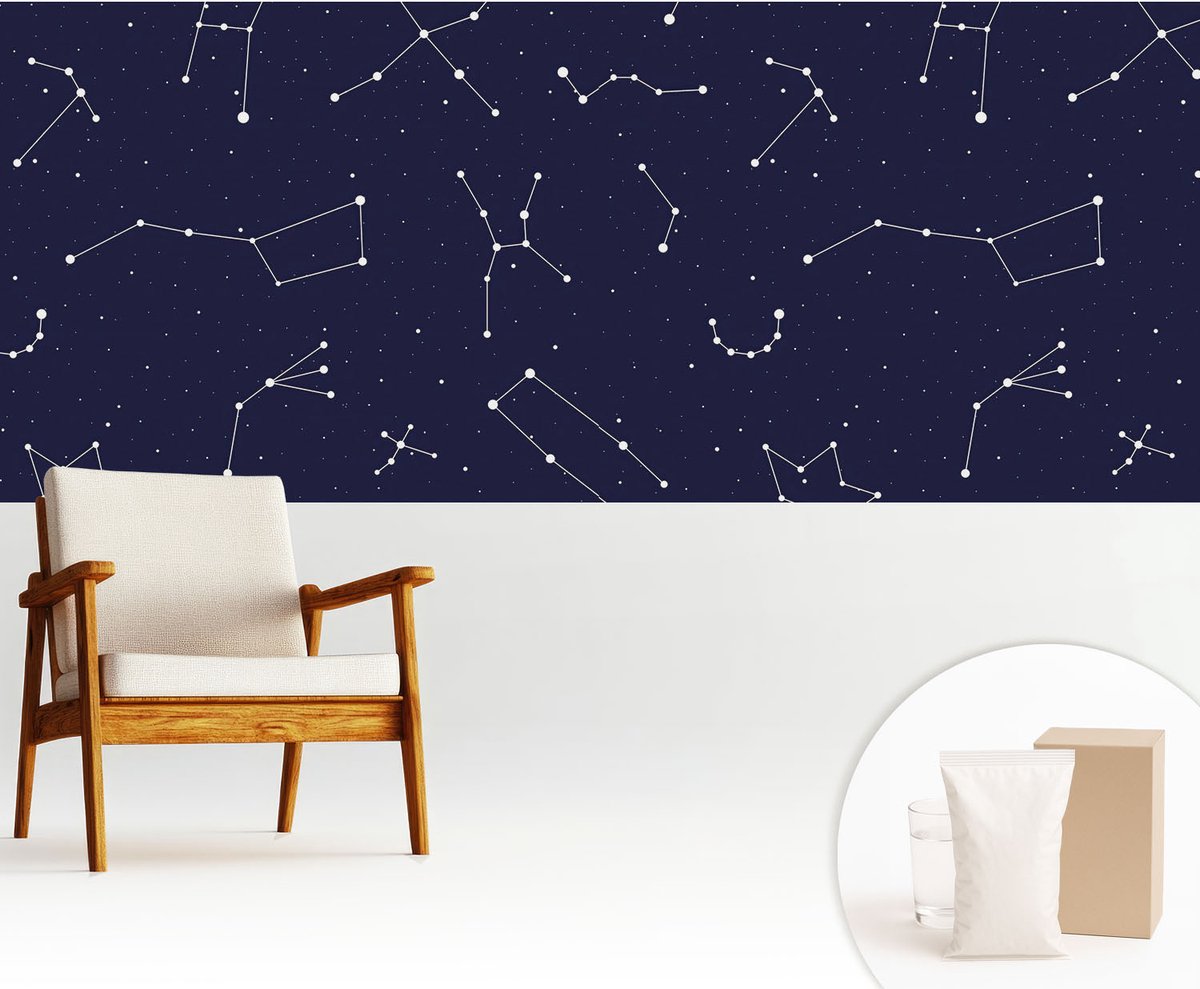 Wallfluent Fotobehang - Marine Vliesbehang - 250x104 cm - Astro Sky Fotobehang Vlies - Hal behang Kosmos - Muurschildering - Hal behang