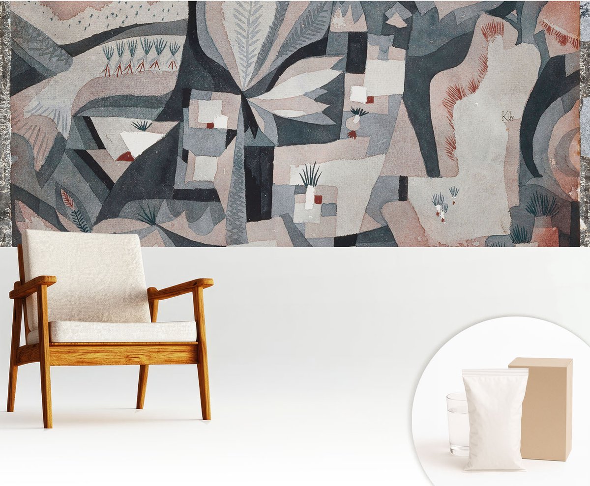 Wallfluent Fotobehang - Beige Vliesbehang - 250x104 cm - Abstractie Van De Natuur Fotobehang Vlies - Woonkamer behang Abstractie - Muurschildering - Woonkamer behang