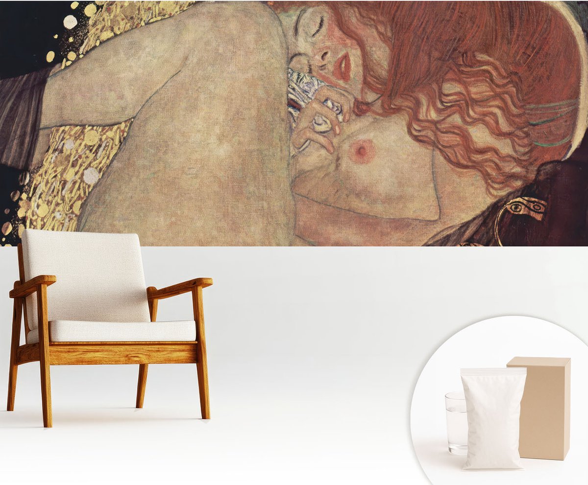 Wallfluent Fotobehang - Bruin Vliesbehang - 250x104 cm - Sensuele Handeling Fotobehang Vlies - Hal behang Deel - Muurschildering - Hal behang
