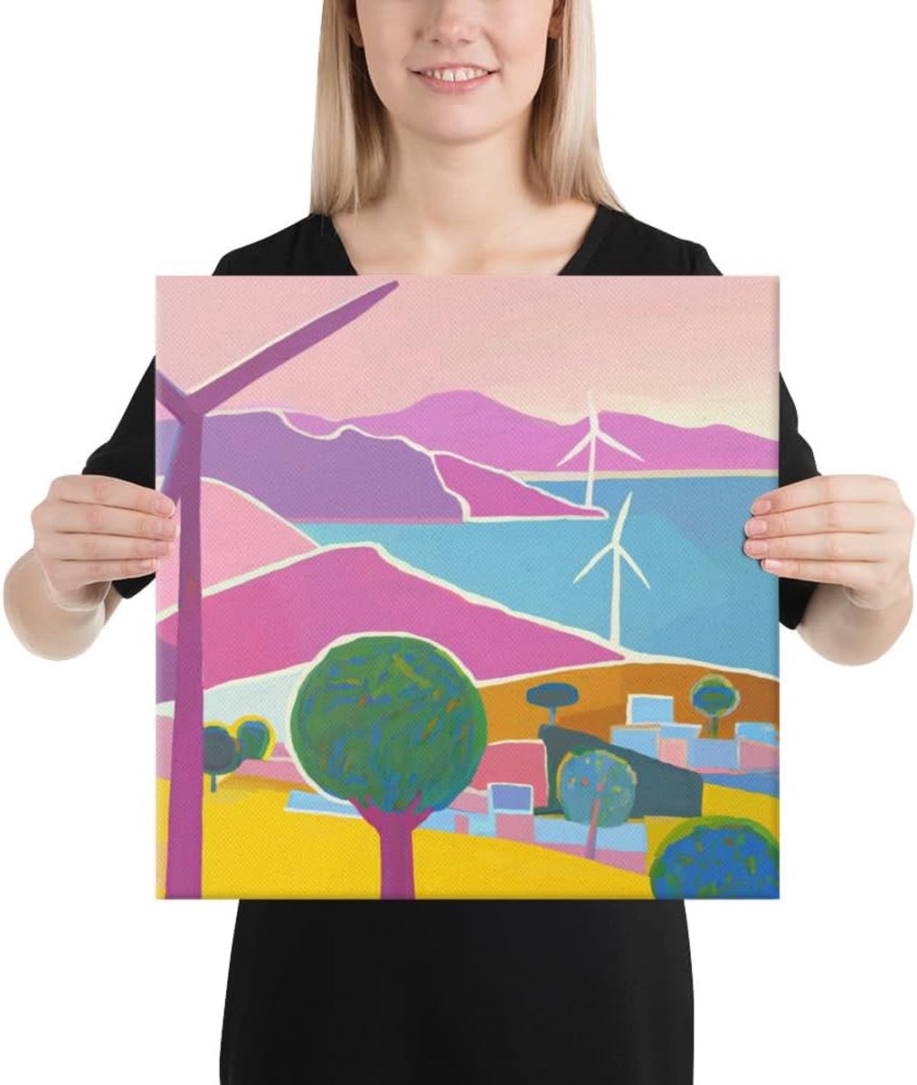 Canvasprint - kinderkamer wanddecoratie, kinderkamer kunst, speelkamerdecoratie - muurkunst voor baby, peuters en kinderen - premium wanddecoratie (80 x 80 cm)