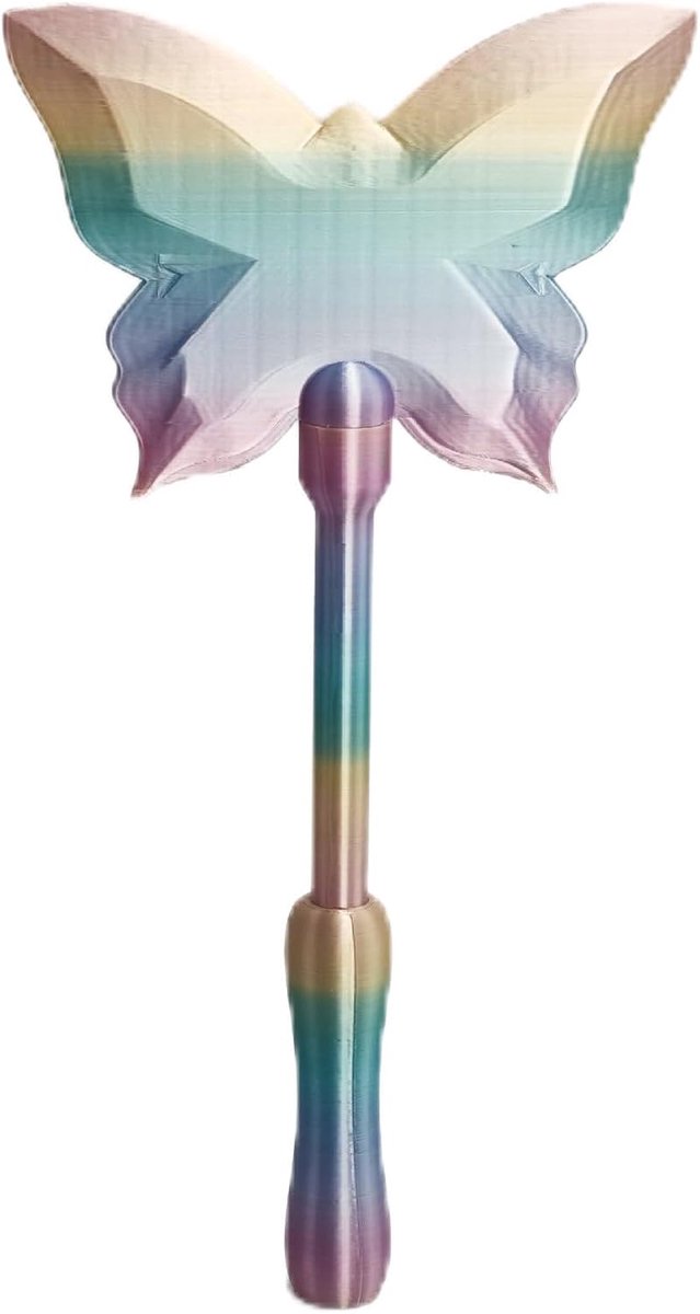 3D Gedrukte Tap om Magic Wand Contactloze Kaarthouder te betalen, Regenboog gradiënt, iriserend, snoep pastel gradiënt, metallic blauw, metallic groen, metallic paars, One Size, Fantasie