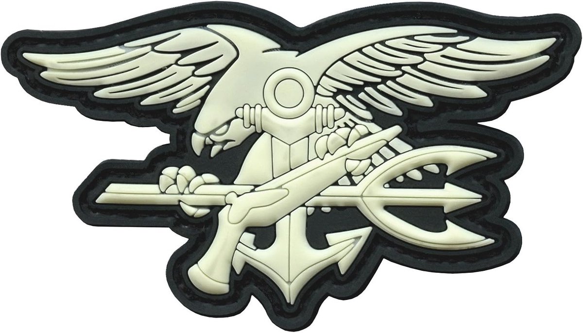 Trident Insignia PVC Patch (Glow Dark, GITD)
