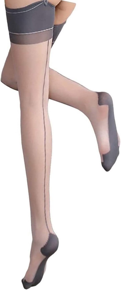 Panty met achternaad en versterkte hiel