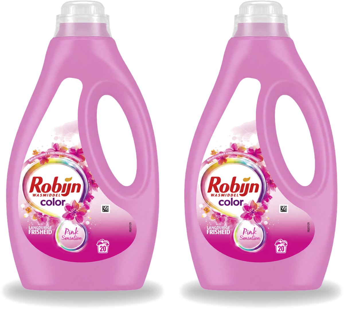 2 x Robijn – Vloeibaar Wasmiddel – Color Pink Sensation – 20 wasbeurten - Voordeelverpakking - 2 stuks