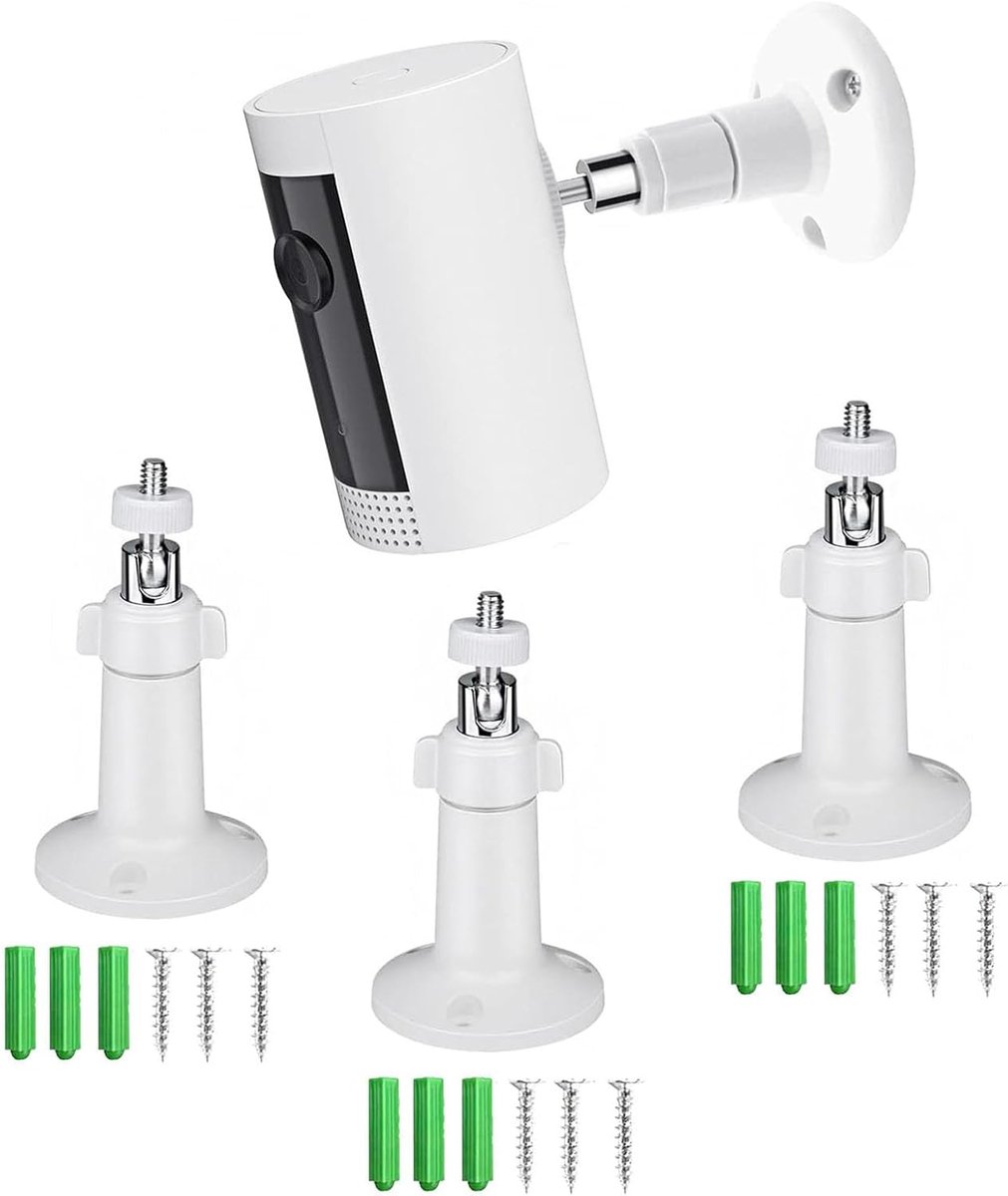 [3 Pack] Adjustable Wall Mount, Compatible with Ring Stick Up Cam Pro, Ring Indoor Cam (1st Generation), Camera Holder - ShopVlot