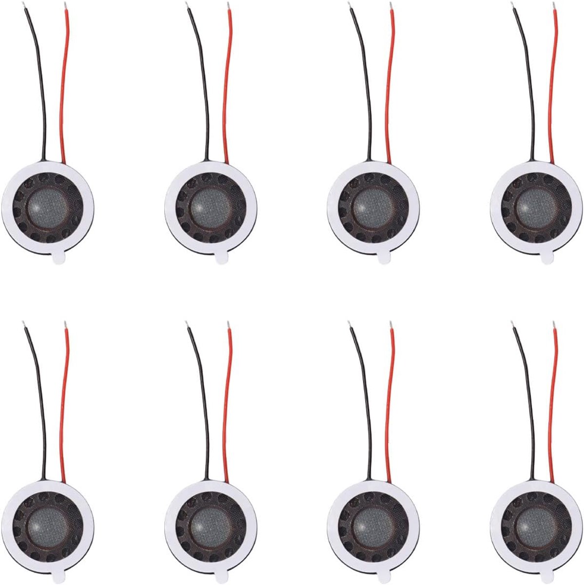 Mini luidsprekers 18 mm 8Ω 0,5 W - Ronde vorm - 30 cm draad - Ideaal voor DIY projecten - ShopVlot