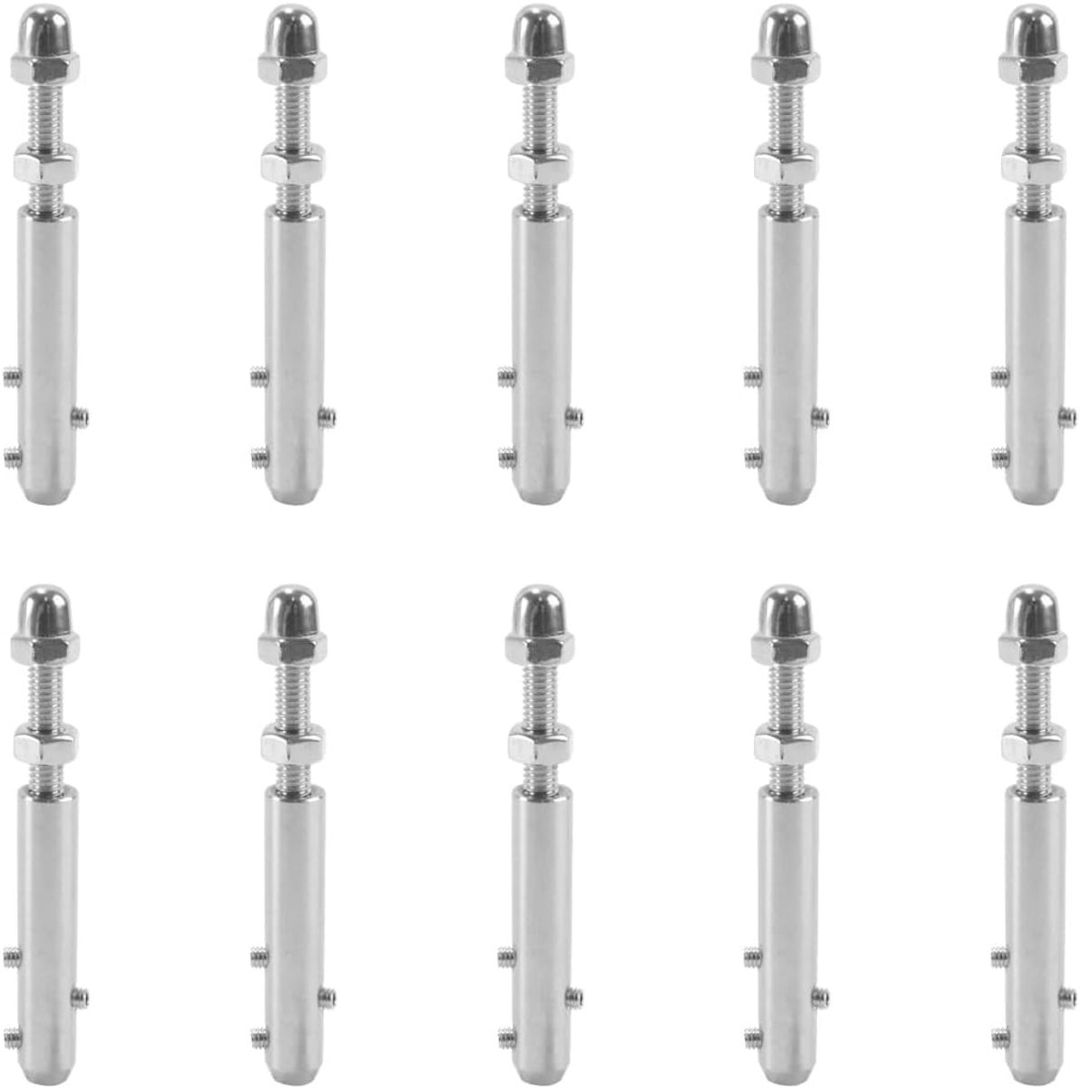 10 stuks roestvrijstalen kabelspanners met bevestigingshaken, draadkabelspanners voor touwleuningen, buitenluifels en klimplanten
