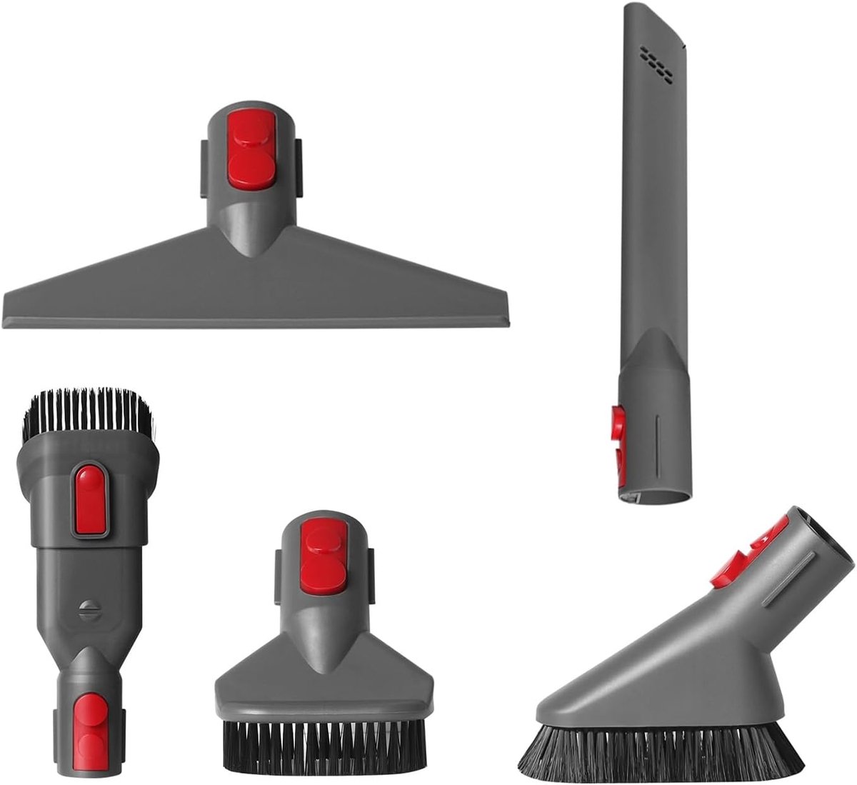 5 stuks stofzuigeraccessoires voor Dyson, waaronder 3 koppen en 2 mondstukken voor stofzuiger, stofzuiger, reserveonderdelen, voor Dyson V7, V8, V10, V11, voor thuis, kantoor en hotel