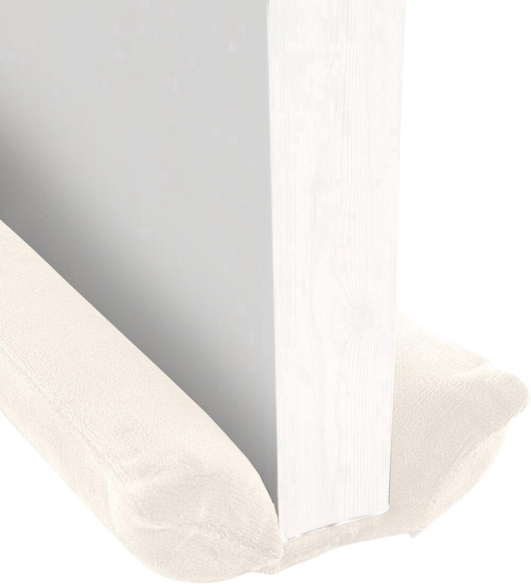 SnelShoppen - Tochtstrip Dubbelzijdig - Tochtstopper voor Deuren - Wit - 92 x 13 x 4.5 cm - Eenvoudige Installatie - Duurzame Isolatie tegen Koude Luc