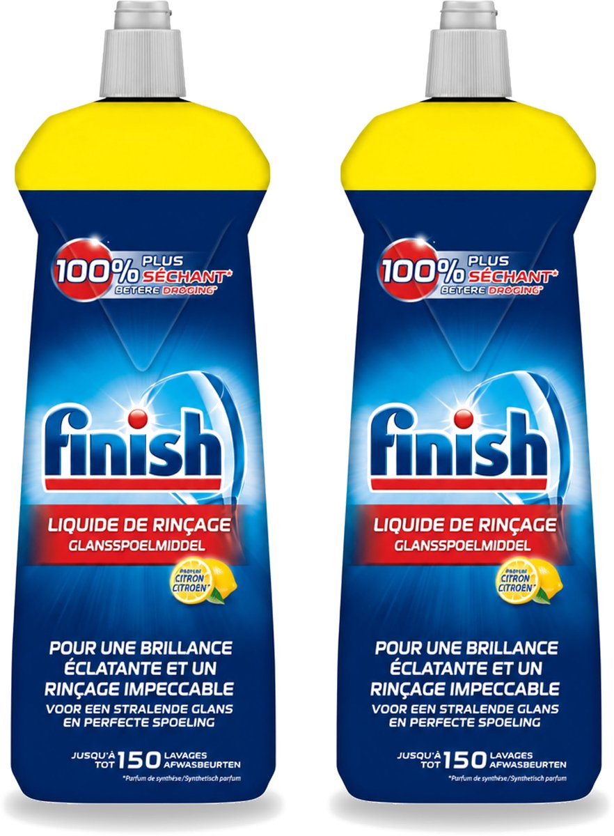 2 x Finish – Glansspoelmiddel – Citroen – 800 ml - Voordeelverpakking - 2 stuks