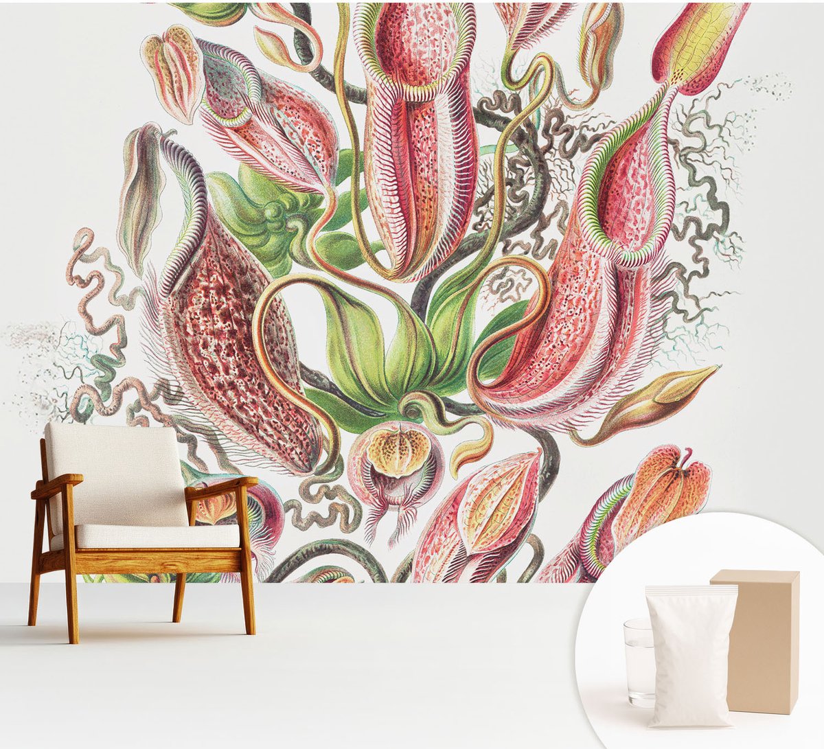 Wallfluent Fotobehang - Groente Vliesbehang - 312x219 cm - Plantdetails Muurschildering - Gang behang Bloemen En Planten - Fotobehang Vlies - Slaapkamer behang