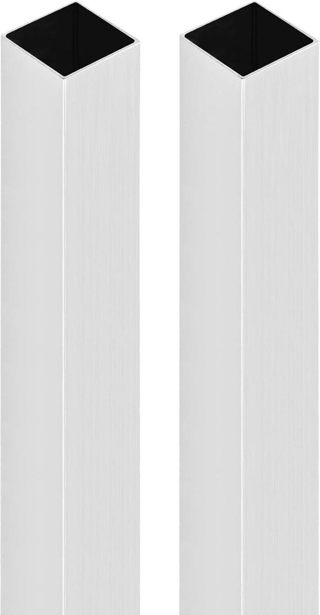 Vierkante buis 20mm x 20mm x 0.8mm - 6063 aluminium - 2-pack - ideaal voor industriële constructie - ShopVlot
