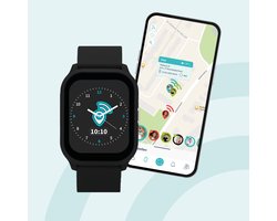 One2track Connect YOU Zwart | GPS horloge voor kinderen | Videobel in HD, voeg vriendjes toe en zie altijd waar je kind is met de leukste smartwatch voor kinderen