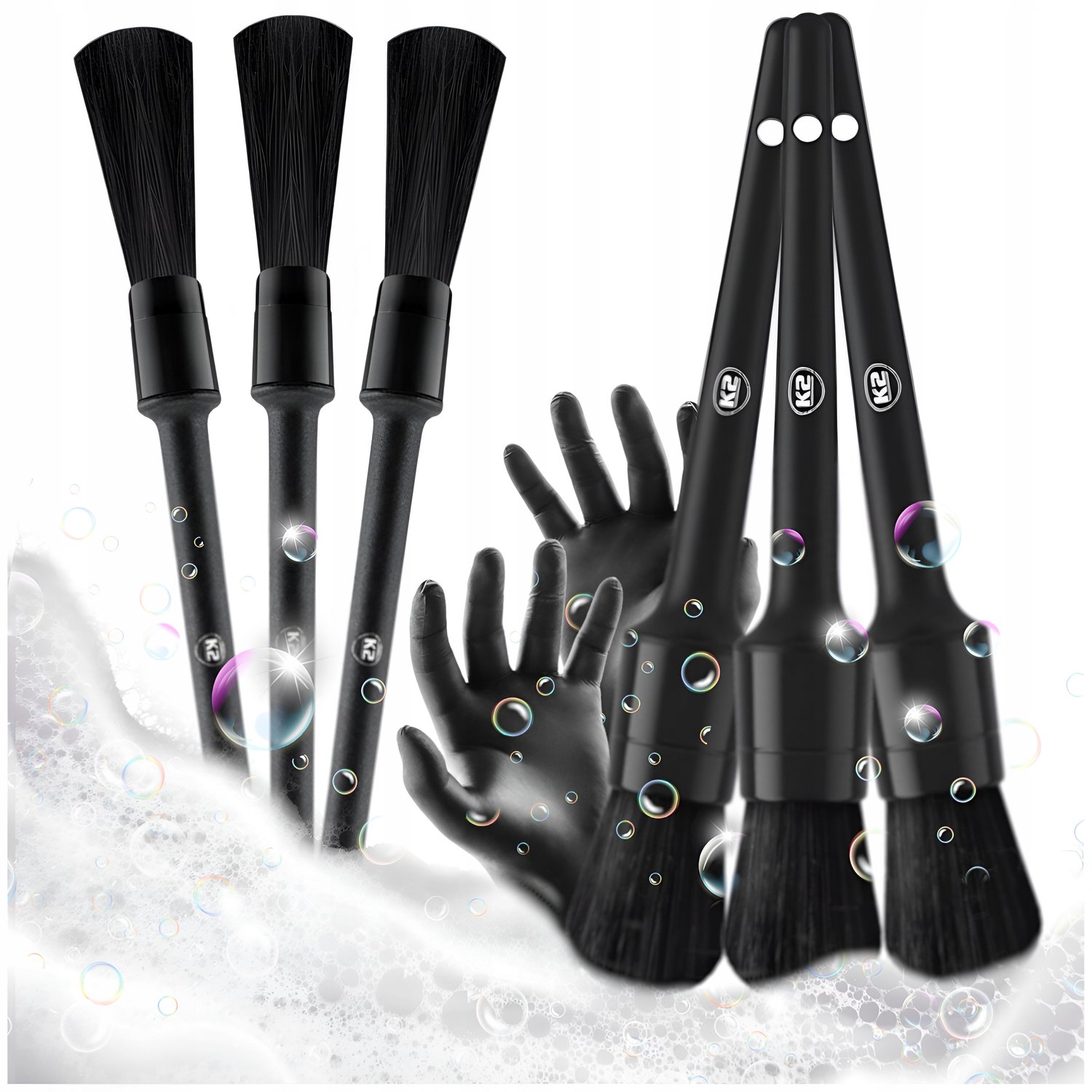 K2 Detailing Penseel Set 6 stuks - 8mm & 16mm