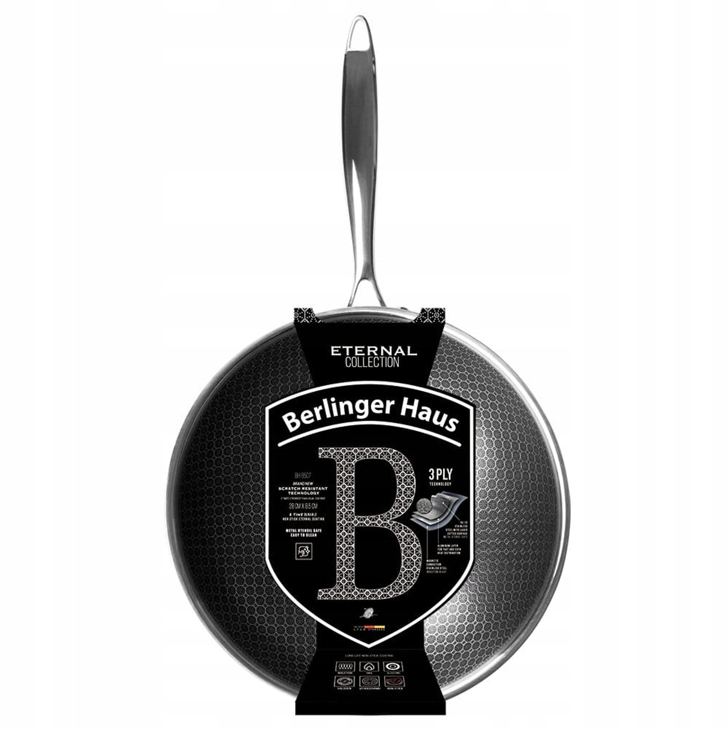 BerlingerHaus Wok 28 cm Eternal Collection - Roestvrij Staal