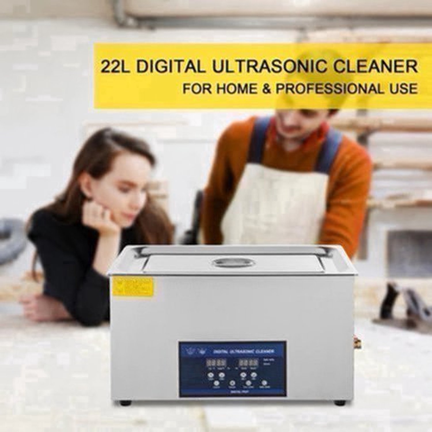 Ultrasone Reiniger – Ultrasoon Schoonmaakapparaat – Sieradenreiniger – Brillenreiniger – 22 Liter Roestvrij Stalen Tank – Dual-Frequency Technologie