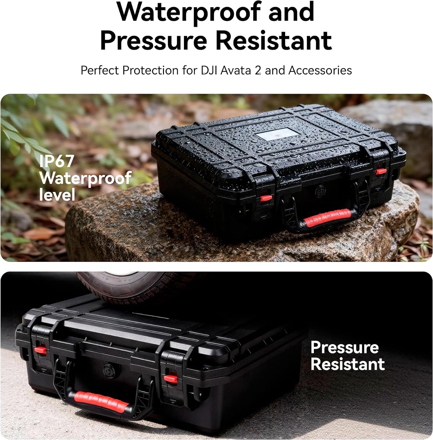 Harde koffer voor DJI Avata 2 Drone/Fly Smart Combo (voor DJI Goggles N3, ALLEEN CASE), waterdichte draagtas voor RC Motion 3, FPV Remote Controller 3 en batterijaccessoires – foto 6