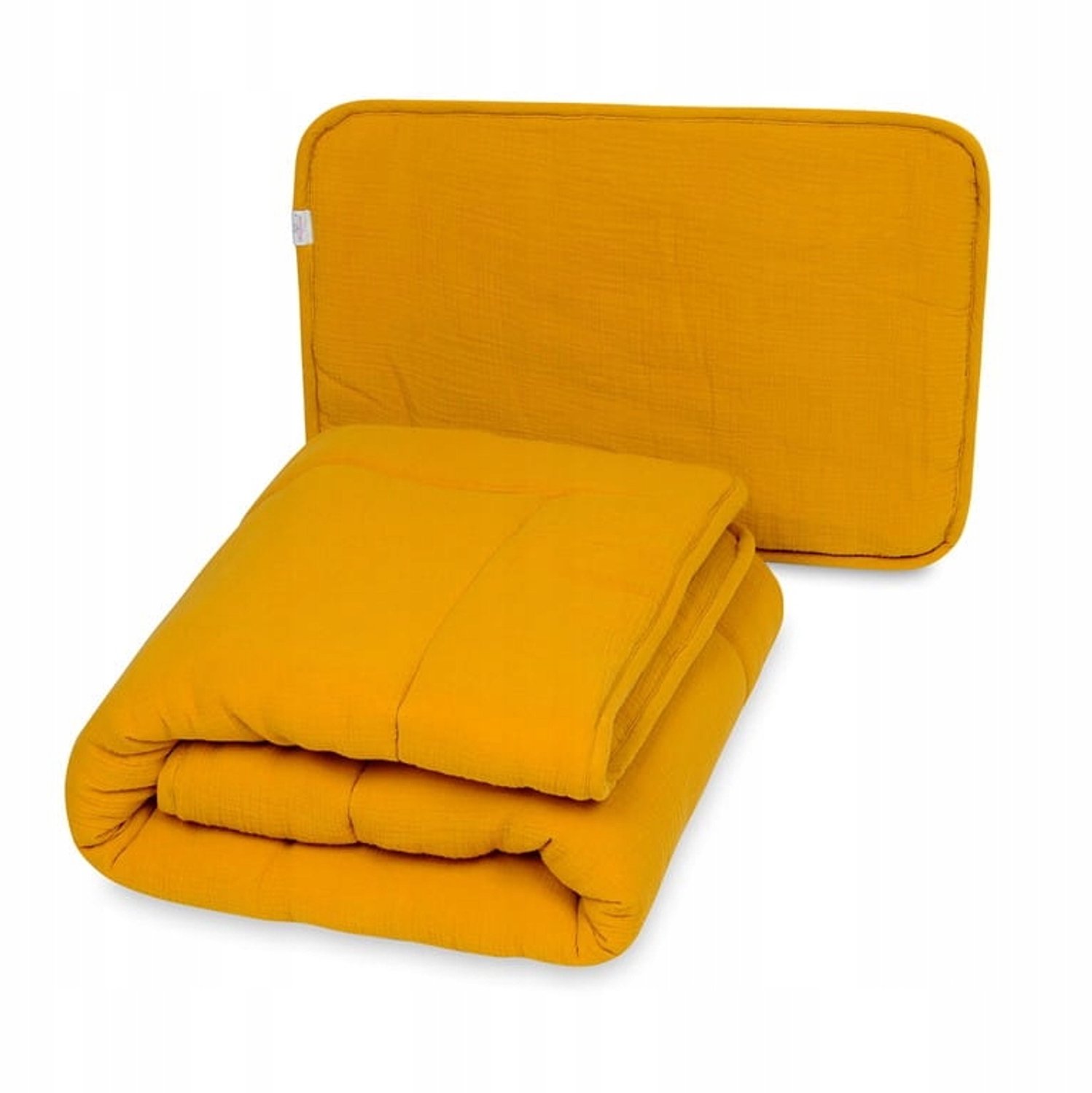 Baby Muslin Dekbed & Kussen Set 100x135cm Geel