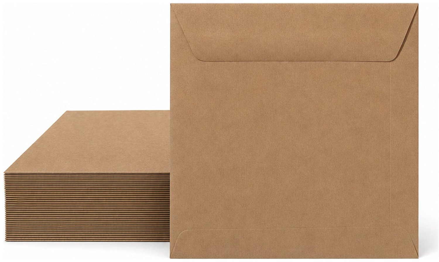Enveloppen Bruin 22x22 cm - 25 stuks - 120 gram - Vierkante Enveloppen - Wenskaart Envelop