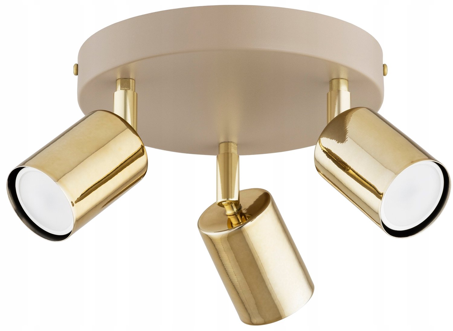 Plafon Spot Goud Beige - Metaal, GU10, 3 Spots