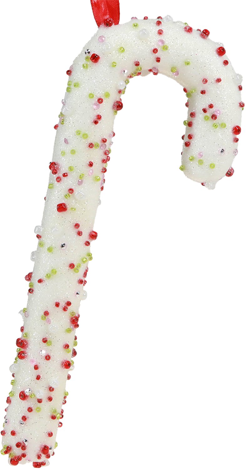 Candy Cane Decoratie Kerst Hangend Wit Kleurrijk 20cm Set van 6