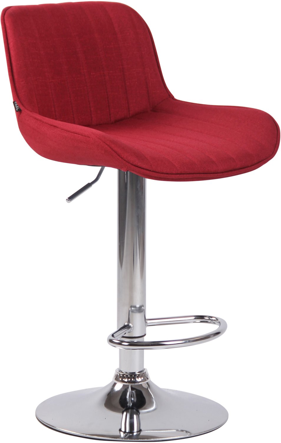 Luxe Comfort Barkruk - Stof - Rood chroom/rood
