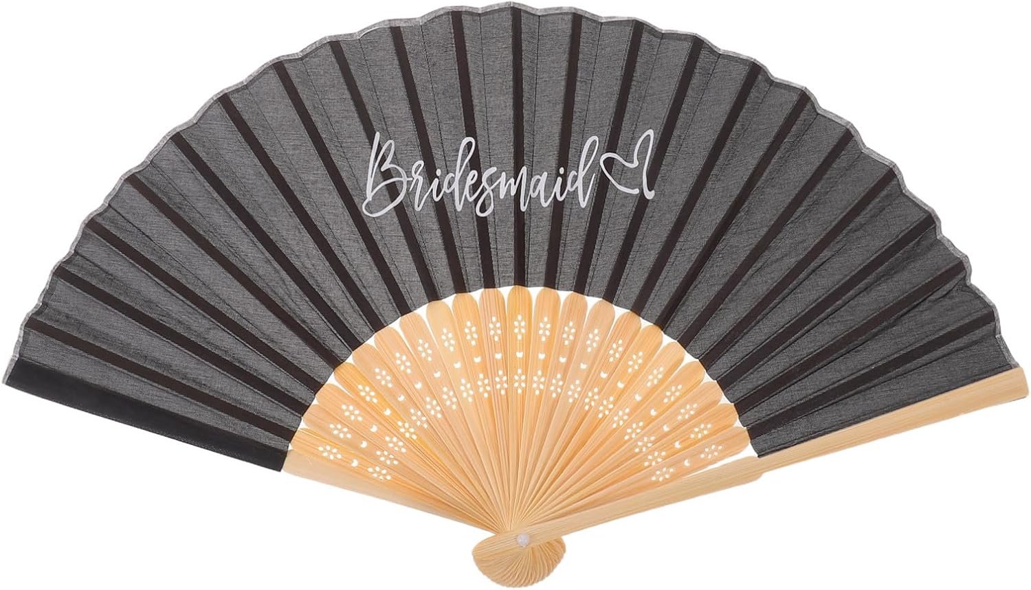 Bruidswaaier voor de bruid - Elegante bamboe opvouwbare waaier voor bruiloft, vrijgezellenfeestdecoratie, bruidsdouchecadeaus, Victoriaanse handwaaierdecoratie