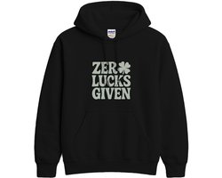 St. Patrick's Day Hoodie – ZERO LUCKS GIVEN – Feest Outfit – Unisex Hoodie voor Dames & Heren – Origineel Cadeau