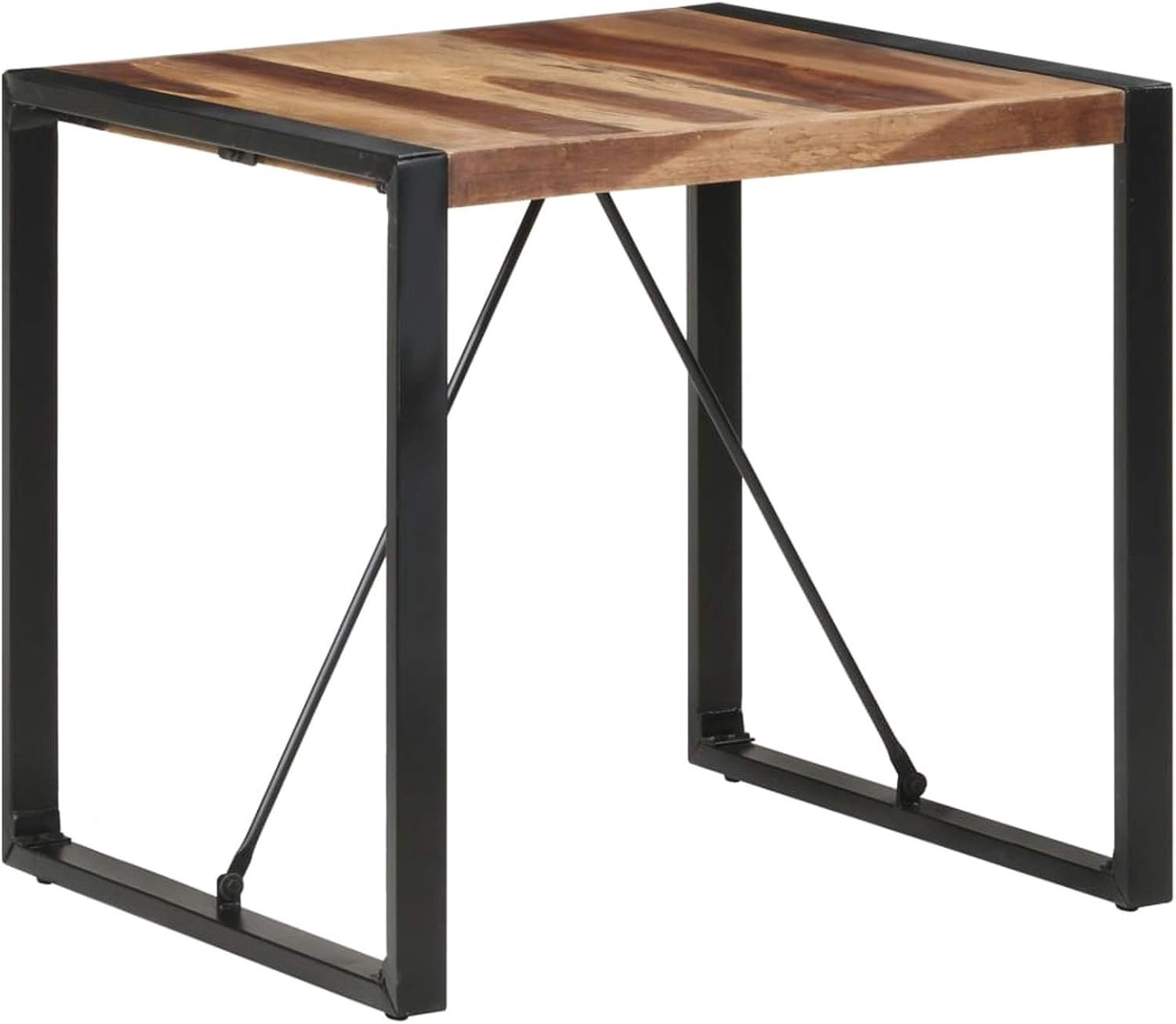 Eetkamertafel voor keuken, vierkant, vintage industrie, van massief hout, 80 x 80 x 75 cm, 140 x 140 x 75 cm, vintage eettafel, industrieel, vintage keukentafel