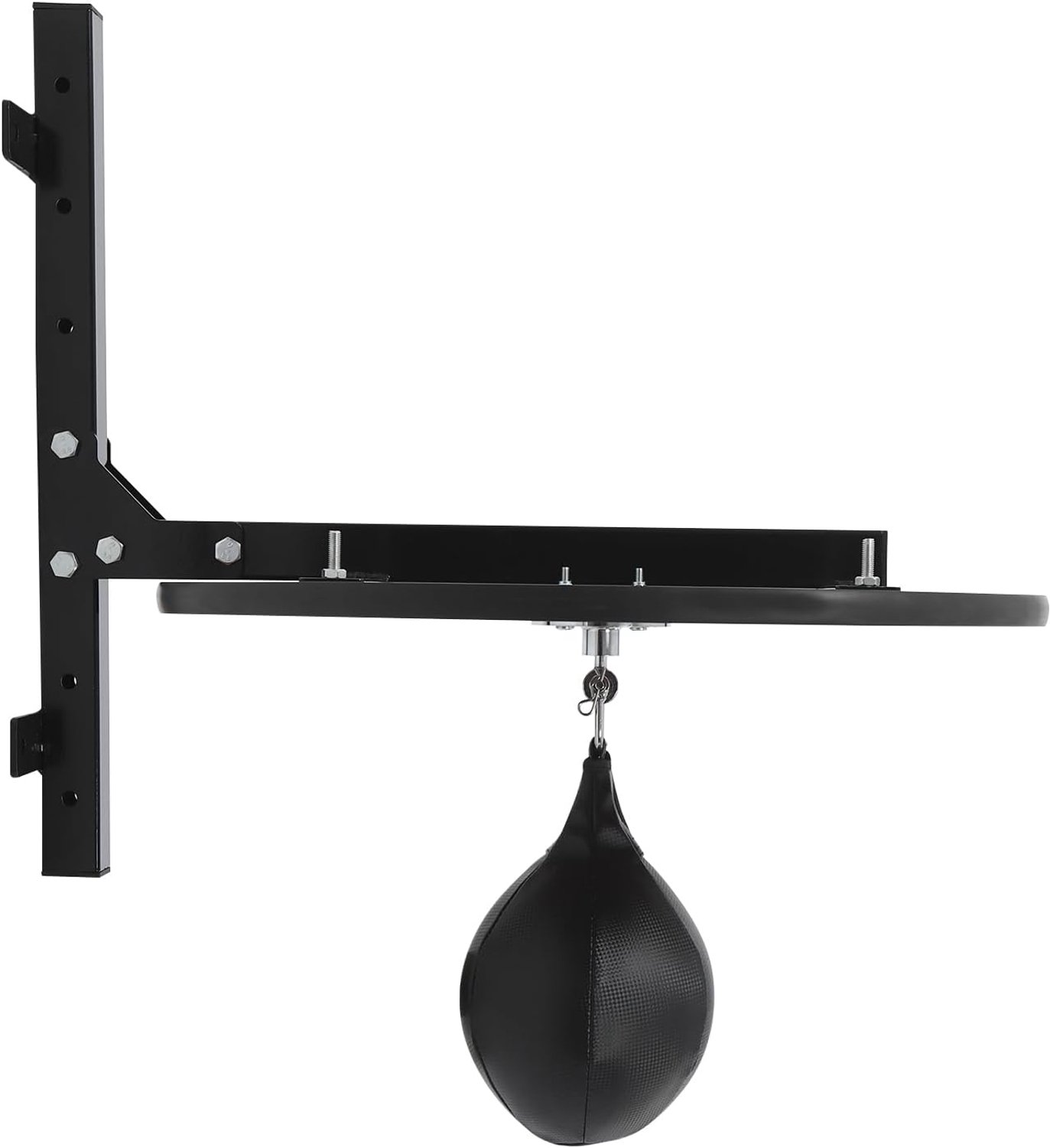 Speedbag-platform 60 × 60 cm, in hoogte verstelbare Speedball platformset, wandmontage, Speed Bag platform kit met pomp en opblaaspijp, voor bokstraining, fitness
