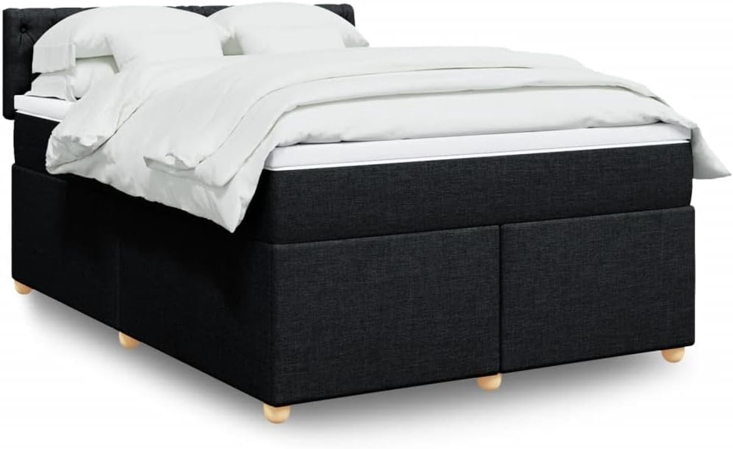 Pocketvering Boxspring Zwart 140x200 cm