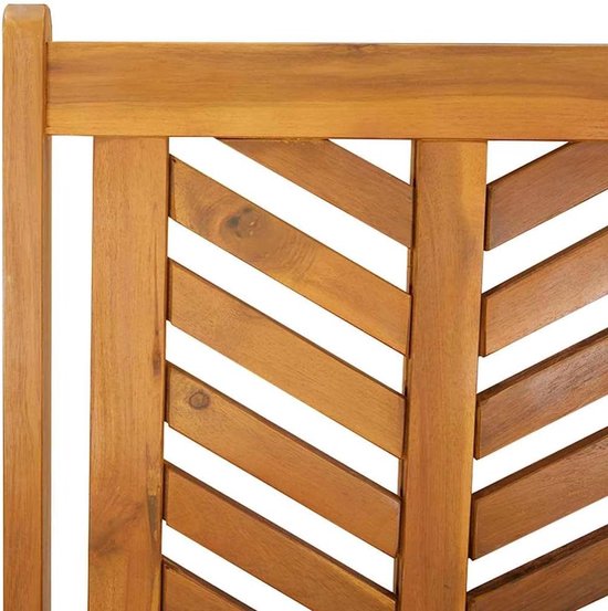 5-delig, bruin acaciahout, massief tuintafelset met 4 stoelen en armleuningen, eetkamerset voor terras en tuin, geolied acaciahout voor natuurlijke charme — afbeelding 3
