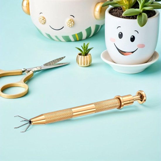 6 Stuks Strass Steentjes Pick-Up Tool Roestvrij Staal Bal Grijper Piercing Bal Grijper Tool Vier Klauw Picker Sieraden — afbeelding 3