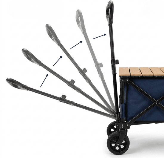 Luvego Bolderkar Met Opblaasbare Wielen | Opvouwbare Bolderkar | Strandkar | Bolderwagen | 100 kg Draagkracht | 140 Liter | Afneembare Wielen | Voor Strand, Camping, Festival & Picknick — afbeelding 3
